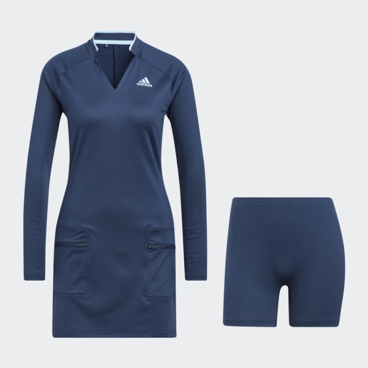 Vestido De Malha Adidas Warp Azul Marinho