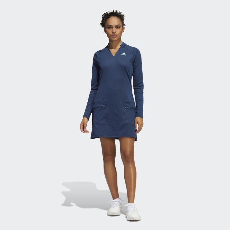 Vestido De Malha Adidas Warp Azul Marinho