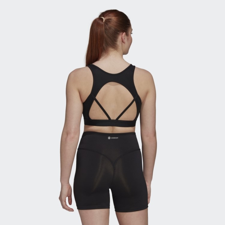 Sutiã De Treino Hyperglam Aeroready Training Com Suporte Leve Preto Adidas