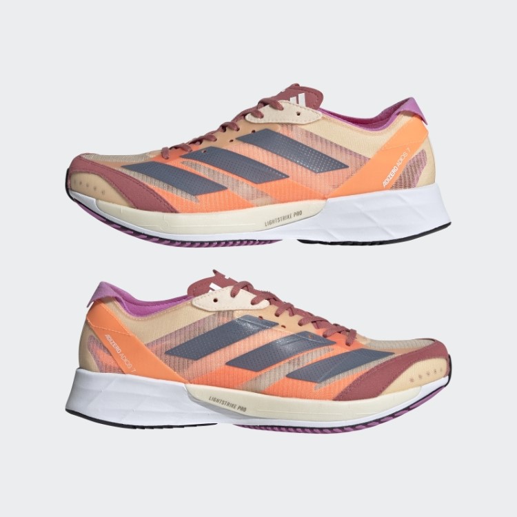 Adidas Laranja Adizero Adios 7 Tênis De Corrida