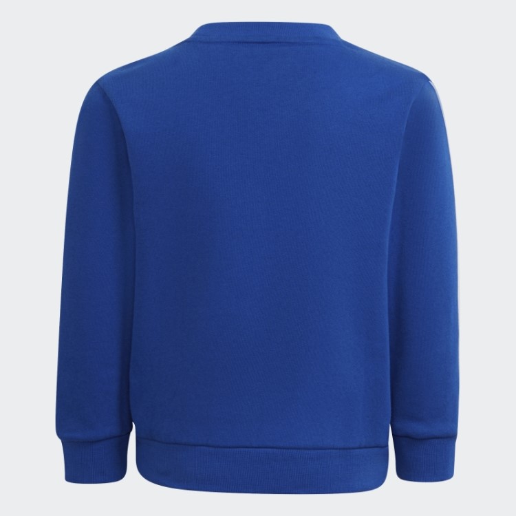 Moletom Com Gola Careca E Três Listras Azul Royal Adidas