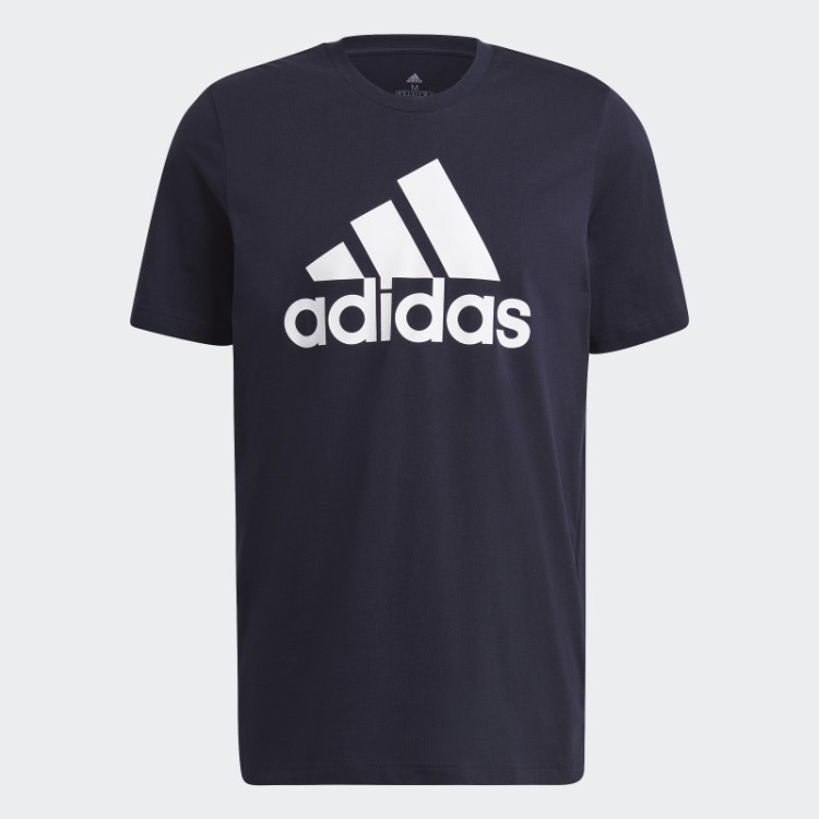 Camiseta Branca Com Logo Grande Adidas Essentials