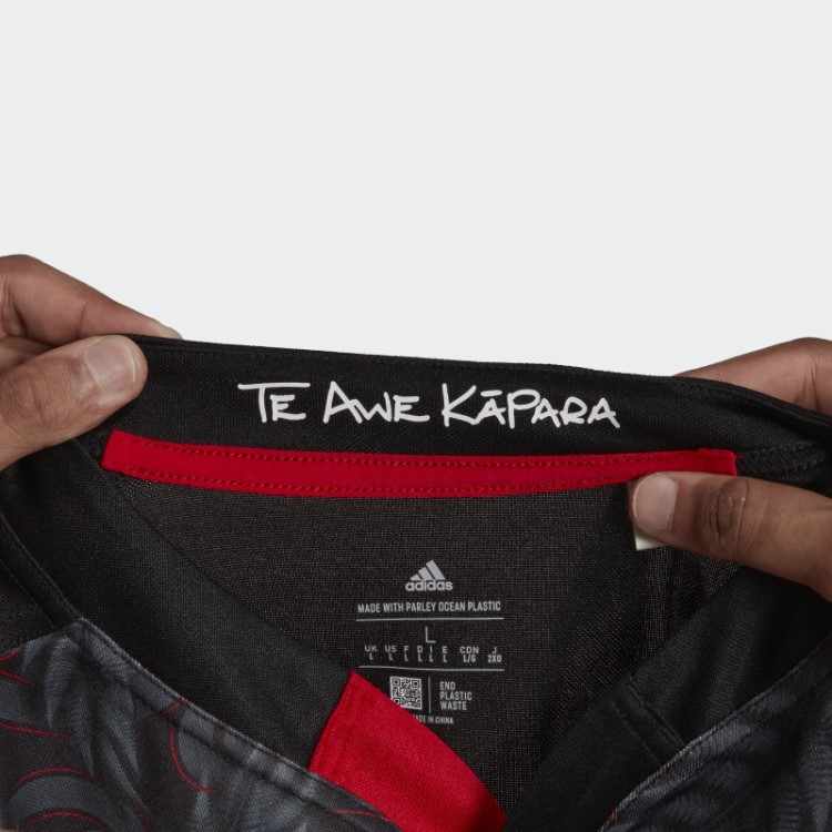 Adidas Black Maori All Blacks Rugby Replica Home Jersey