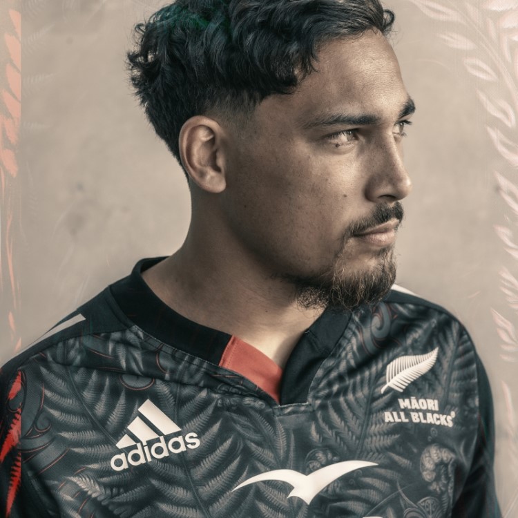 Adidas Black Maori All Blacks Rugby Replica Home Jersey