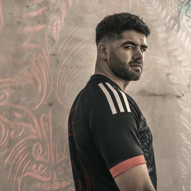 Adidas Black Maori All Blacks Rugby Replica Home Jersey