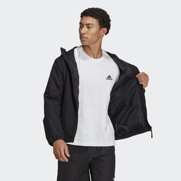 Jaqueta Preta Adidas Essentials Rain.rdy