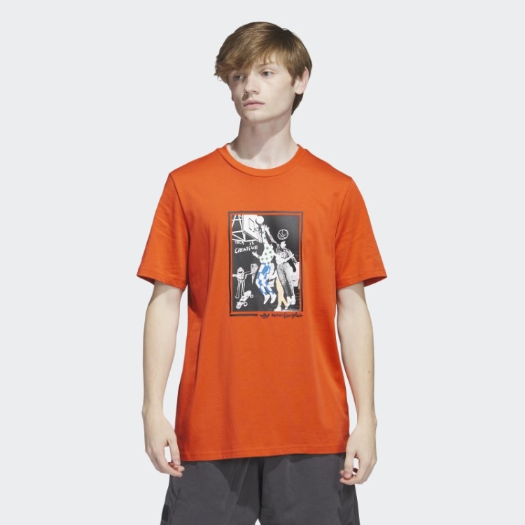Camiseta Vermelha Com Estampa Shmoofoil Adidas