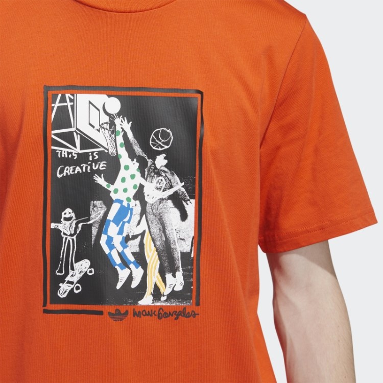 Camiseta Vermelha Com Estampa Shmoofoil Adidas