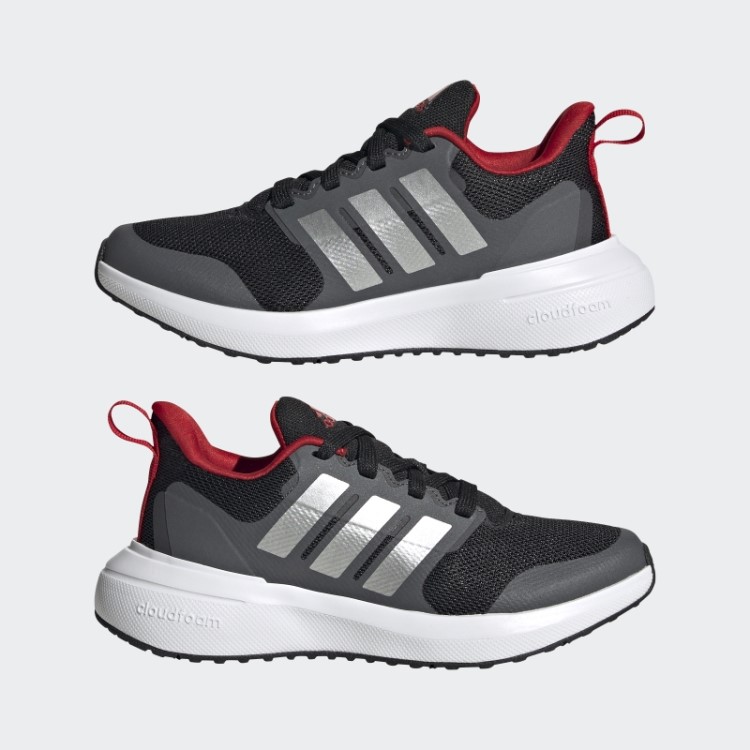Sapato Vermelho Adidas Fortarun 2.0 Cloudfoam Com Cadarço