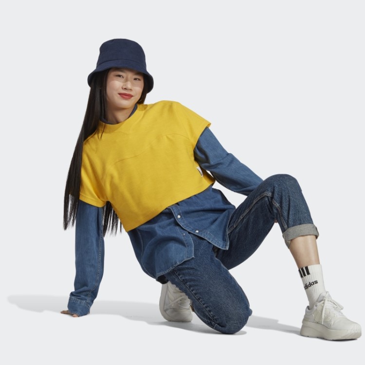 Top Cropped Felpudo Lounge Adidas Gold