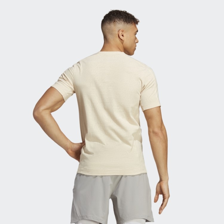 Camiseta De Treinamento De Ioga Adidas Areia