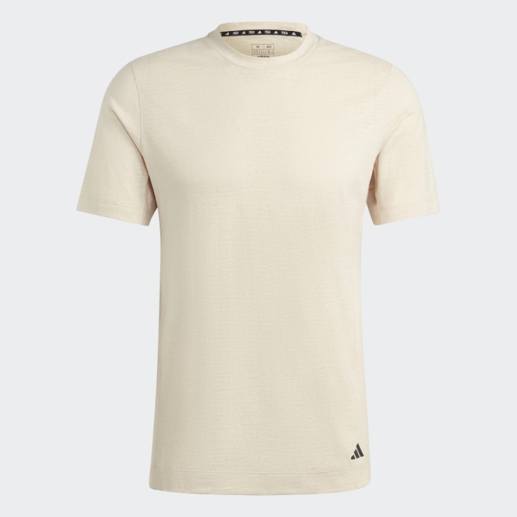Camiseta De Treinamento De Ioga Adidas Areia