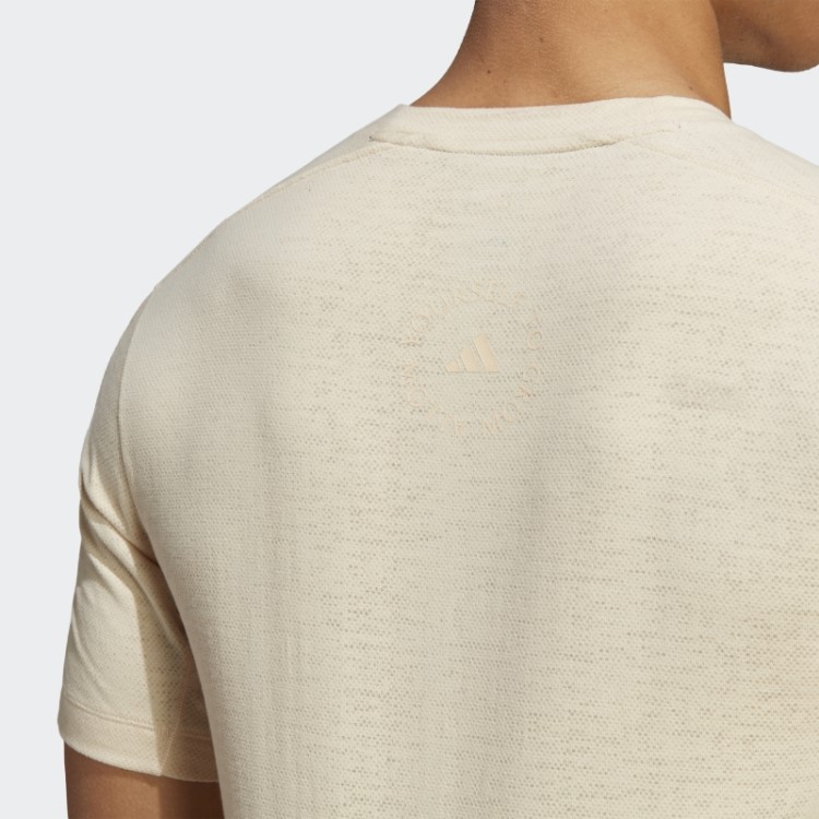 Camiseta De Treinamento De Ioga Adidas Areia