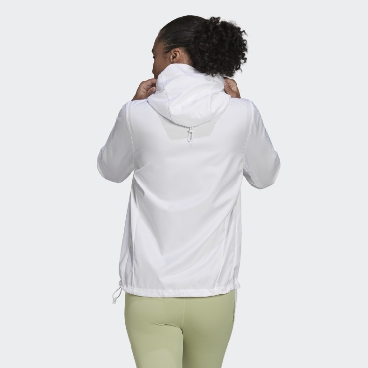 Blusão De Corrida Com Capuz Branco Own The Run Adidas