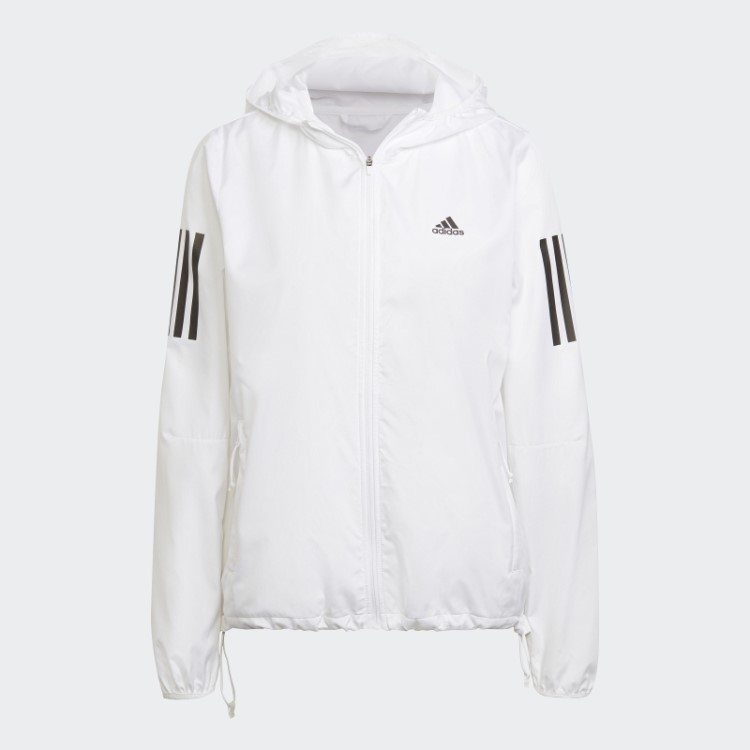 Blusão De Corrida Com Capuz Branco Own The Run Adidas