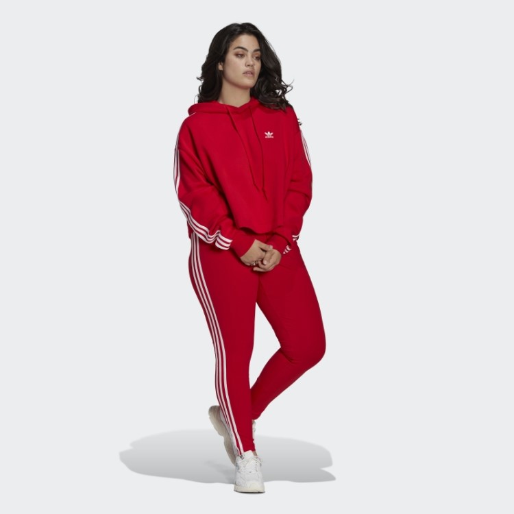 Adicolor Classics 3 Listras Leggings (tamanho Grande) Adidas Escarlate