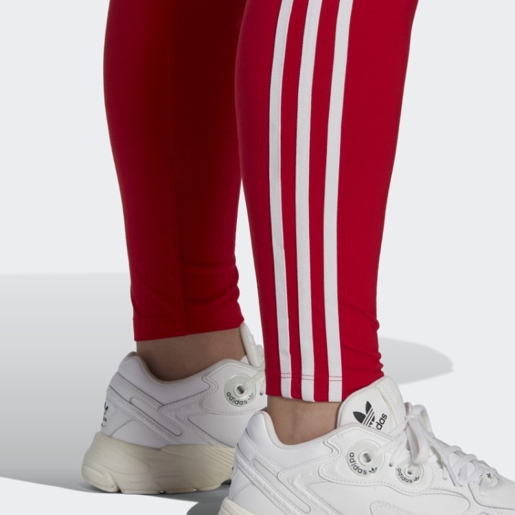 Adicolor Classics 3 Listras Leggings (tamanho Grande) Adidas Escarlate