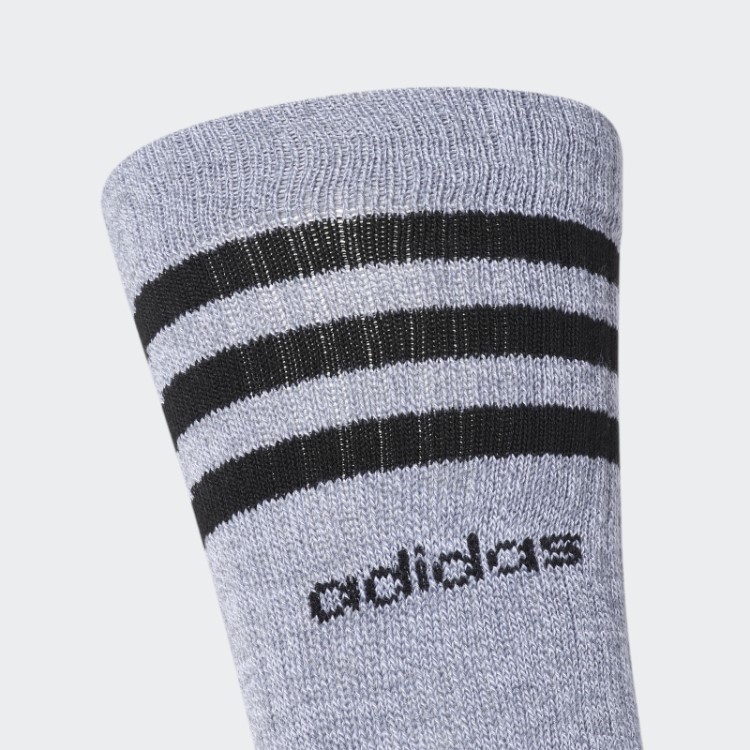 Meias 3 Listras Da Adidas Cinza Médio 3 Pares
