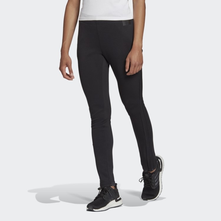 Calça Skinny Com As Três Listras Preta Adidas Sportswear Future Icons