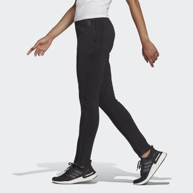 Calça Skinny Com As Três Listras Preta Adidas Sportswear Future Icons