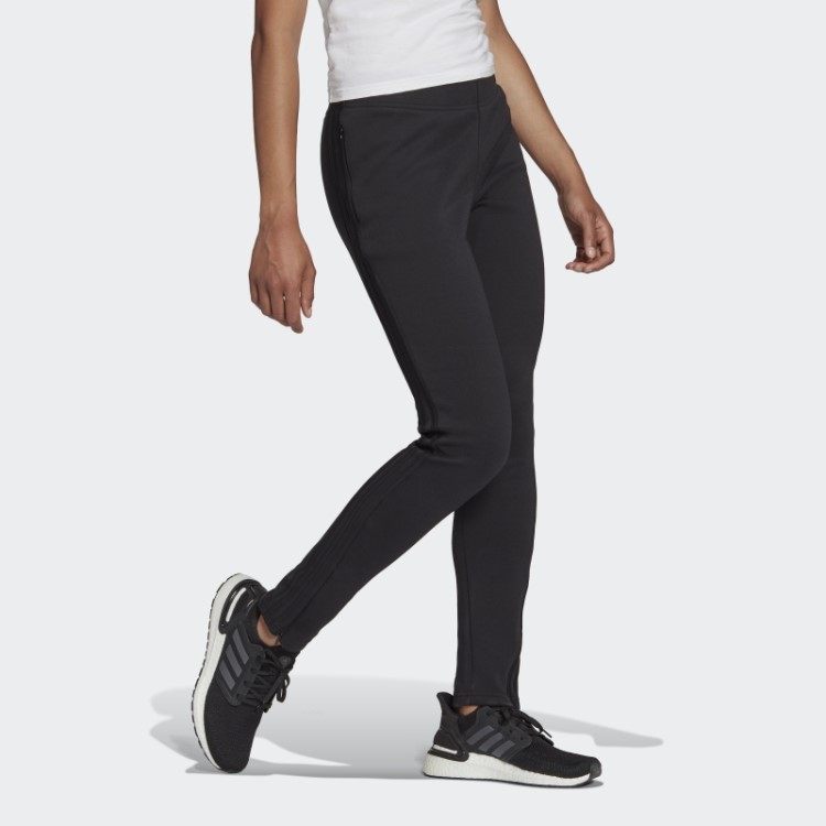Calça Skinny Com As Três Listras Preta Adidas Sportswear Future Icons