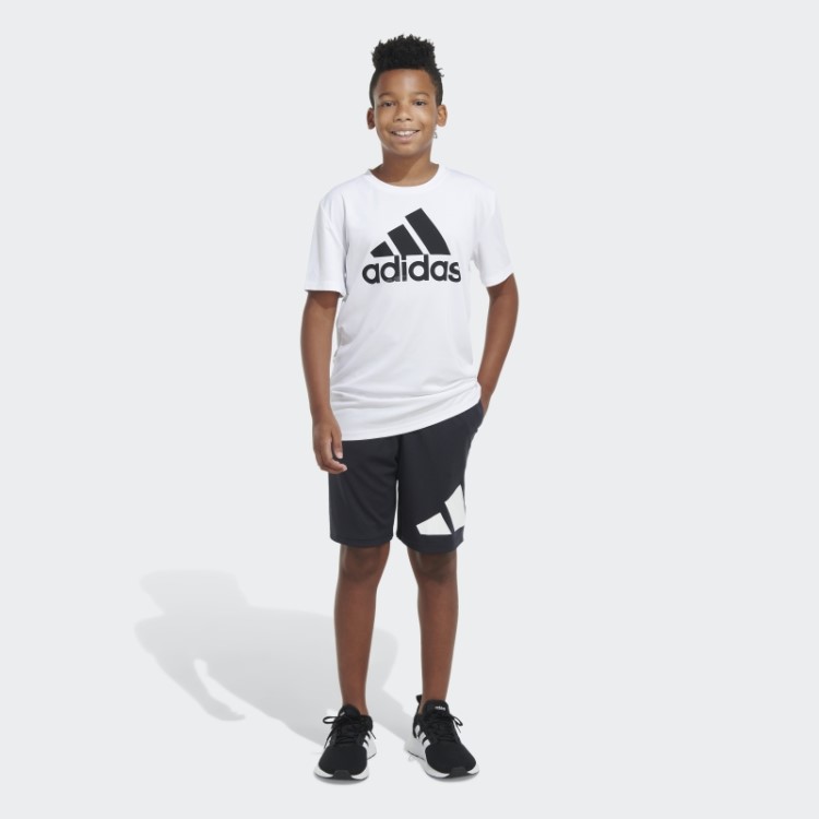 Shorts Com Logotipo Lateral Essentials Preto Adidas