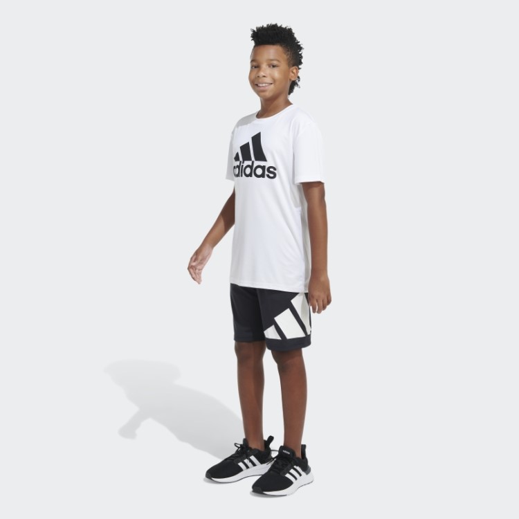 Shorts Com Logotipo Lateral Essentials Preto Adidas