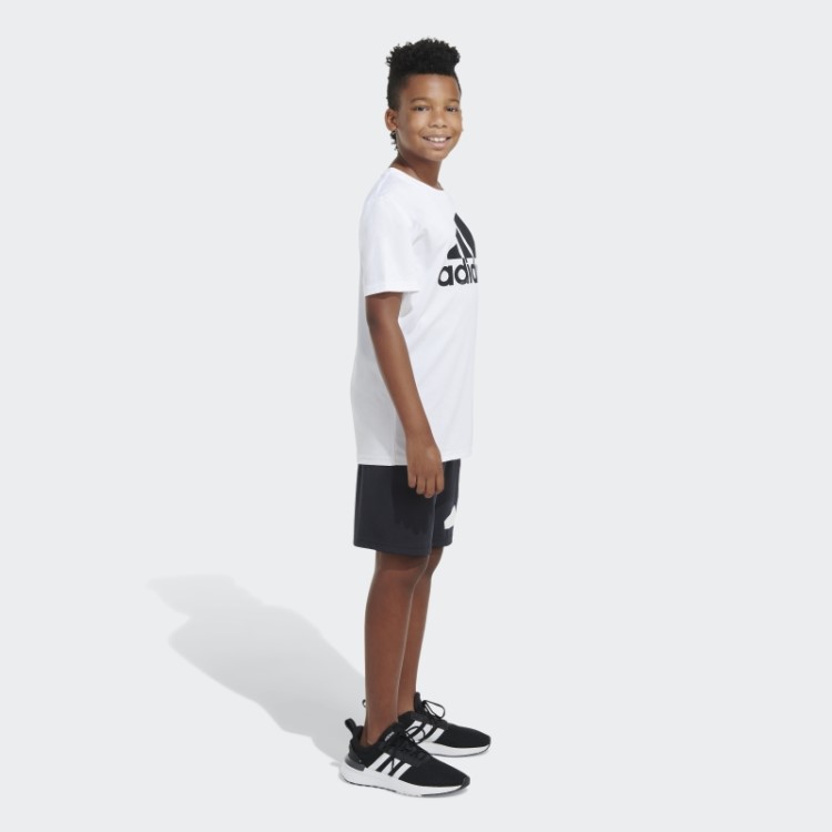 Shorts Com Logotipo Lateral Essentials Preto Adidas