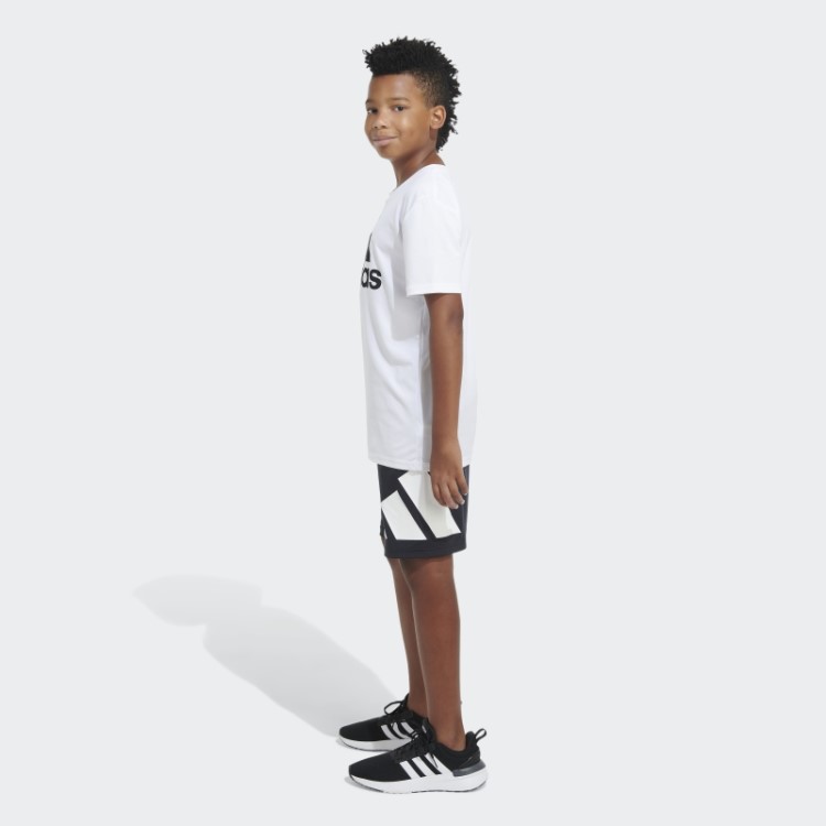 Shorts Com Logotipo Lateral Essentials Preto Adidas