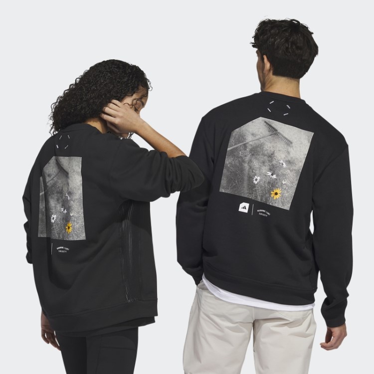 Moletom Decote Careca Preto Adidas Adicross Burning Cart Society