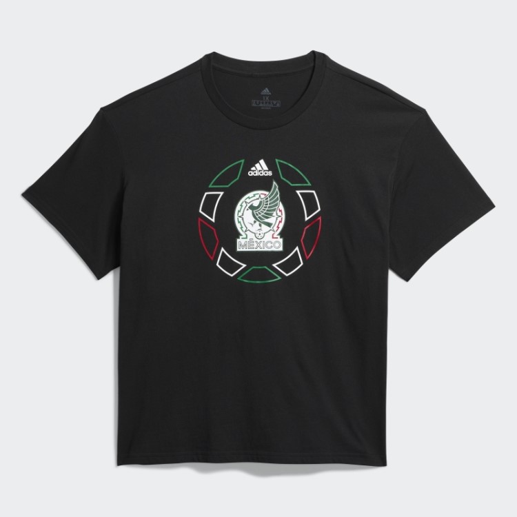 Camiseta Oversized Preta Da Copa Do Mundo México (tamanho Grande) Adidas