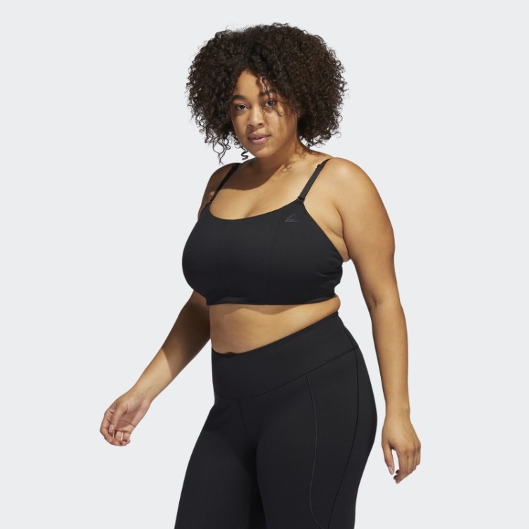 Sutiã Preto Adidas Yoga Studio Light-support (tamanho Grande)