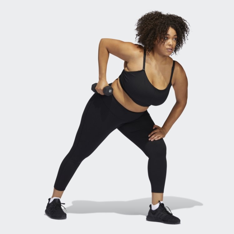 Sutiã Preto Adidas Yoga Studio Light-support (tamanho Grande)