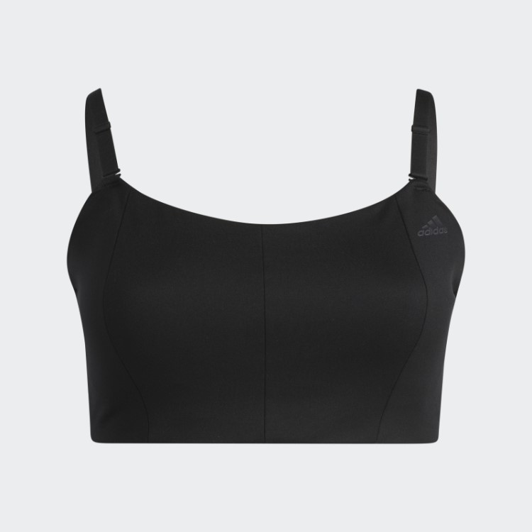 Sutiã De Estúdio De Ioga Preto Com Suporte Leve (tamanho Grande) Adidas