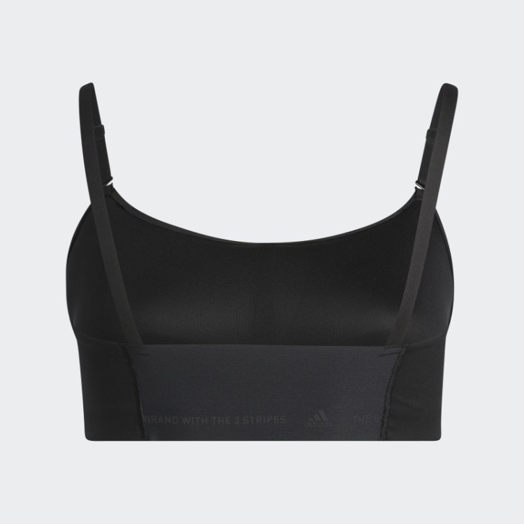 Sutiã De Estúdio De Ioga Preto Com Suporte Leve (tamanho Grande) Adidas