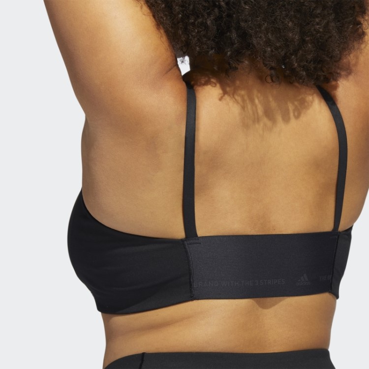 Sutiã De Estúdio De Ioga Preto Com Suporte Leve (tamanho Grande) Adidas