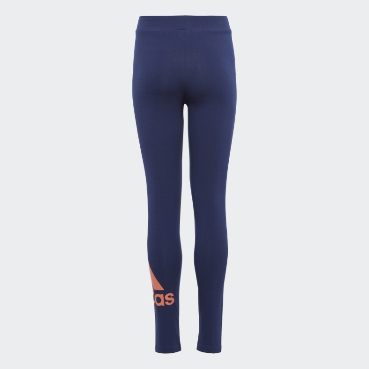 Meia-calça De Algodão Azul Escuro Com Logo Grande Adidas