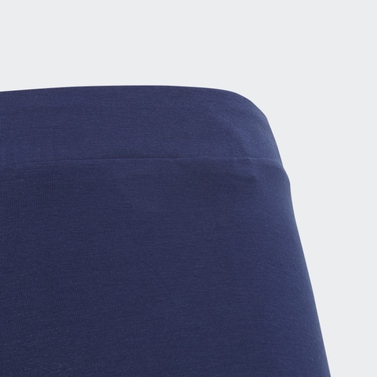 Meia-calça De Algodão Azul Escuro Com Logo Grande Adidas