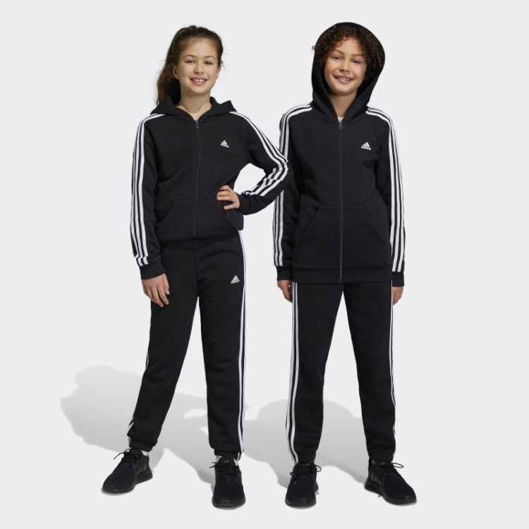 Calça De Lã Com As Três Listras Preta Adidas Essentials