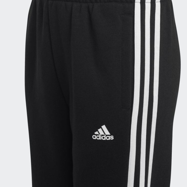 Calça De Lã Com As Três Listras Preta Adidas Essentials