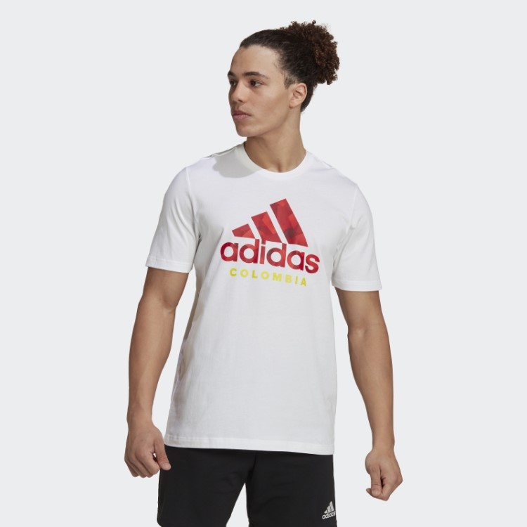 Colombia Camiseta Estampada Branca Adidas