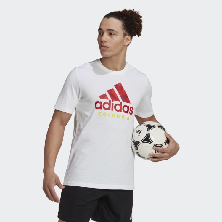 Colombia Camiseta Estampada Branca Adidas
