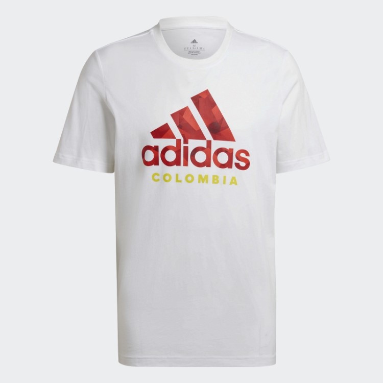 Colombia Camiseta Estampada Branca Adidas