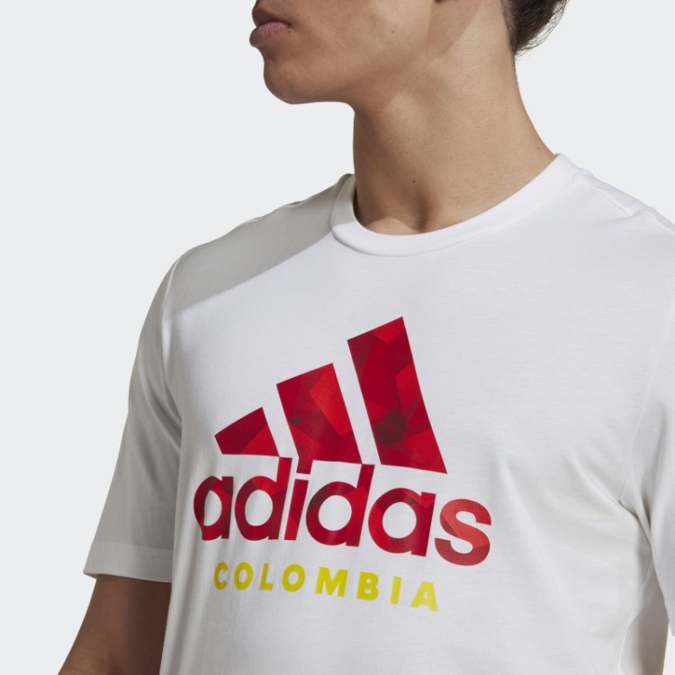 Colombia Camiseta Estampada Branca Adidas