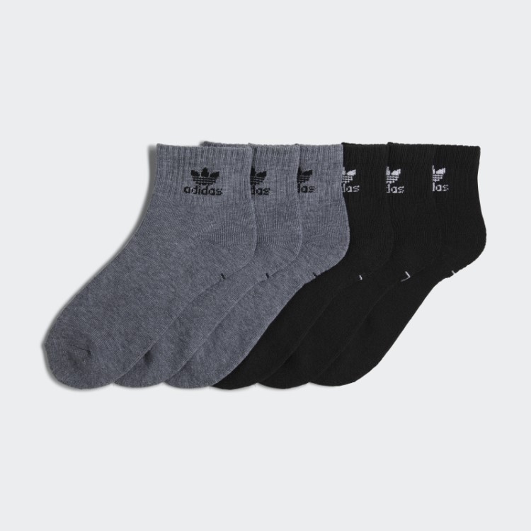 Moda Adidas Meias Meia Cinza 6 Pares