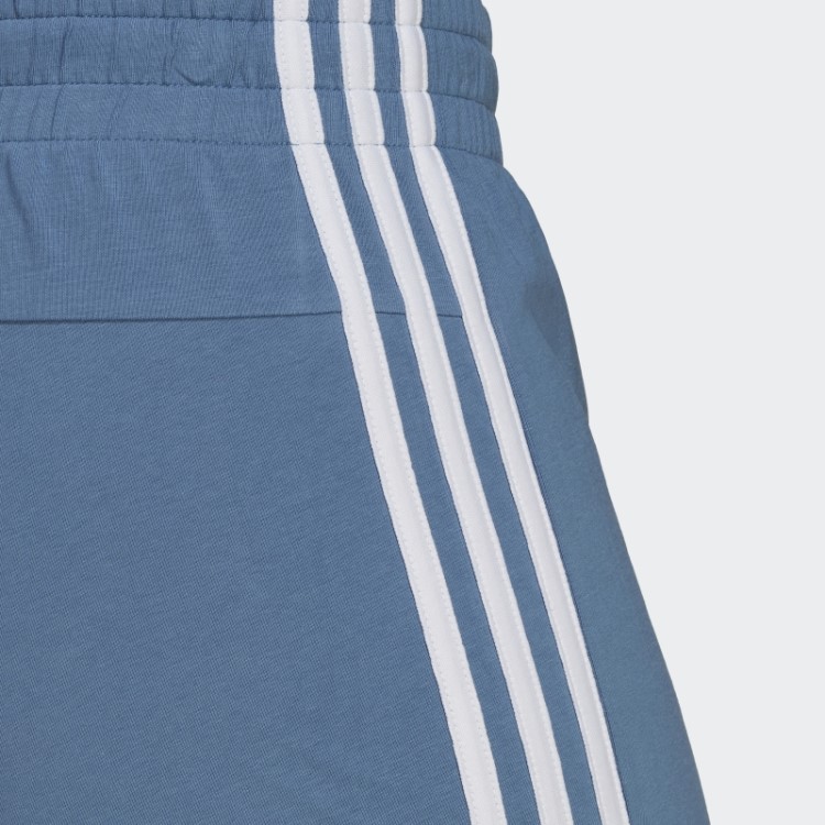 Bermuda Slim Com As Três Listras Azul Alterada Da Adidas