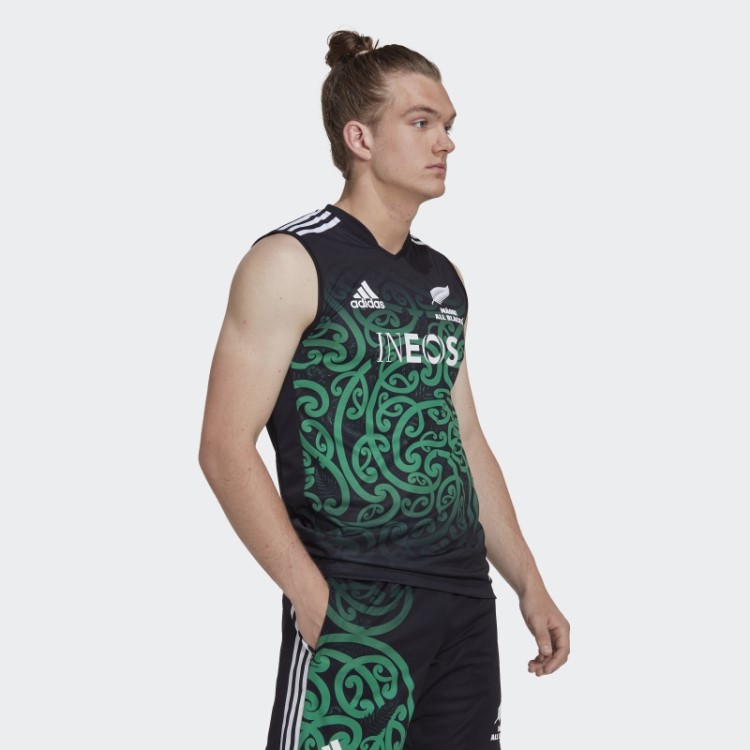 Adidas Black Maori All Blacks Regata De Performance De Rugby