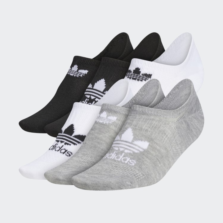 Meia Adidas Classic Superlite Super-no-show Cinza 6 Pares