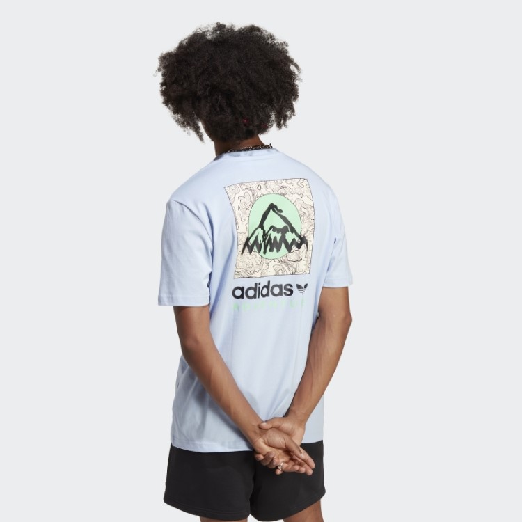 Camiseta Adidas Adventure Mountain Back Blue Dawn Fashion