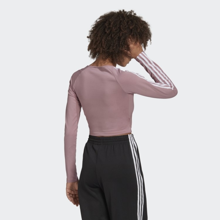 Malva Adidas Adicolor Classics Camiseta Cropped Manga Longa